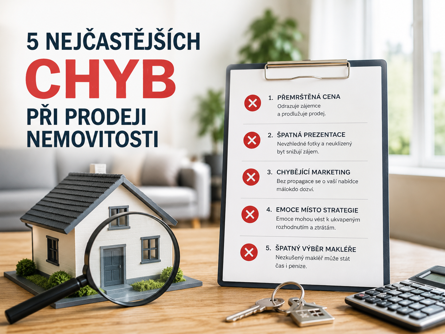 chyby při prodeji nemovitosti
